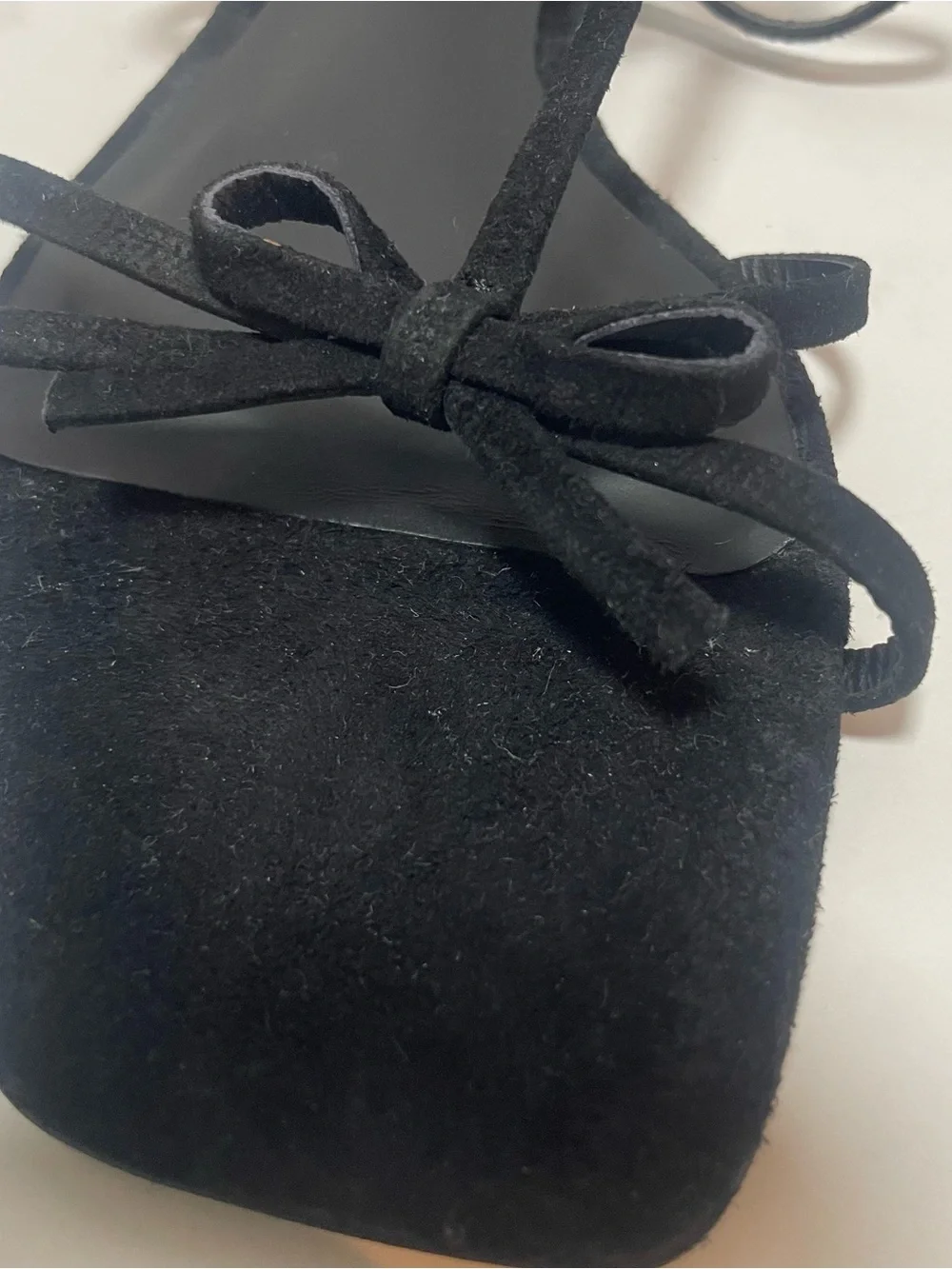Reformation Maya Black Suede Flat Sandals Women’s Size 7.5